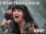 No me mienta sobre la epidural, señora doctora.